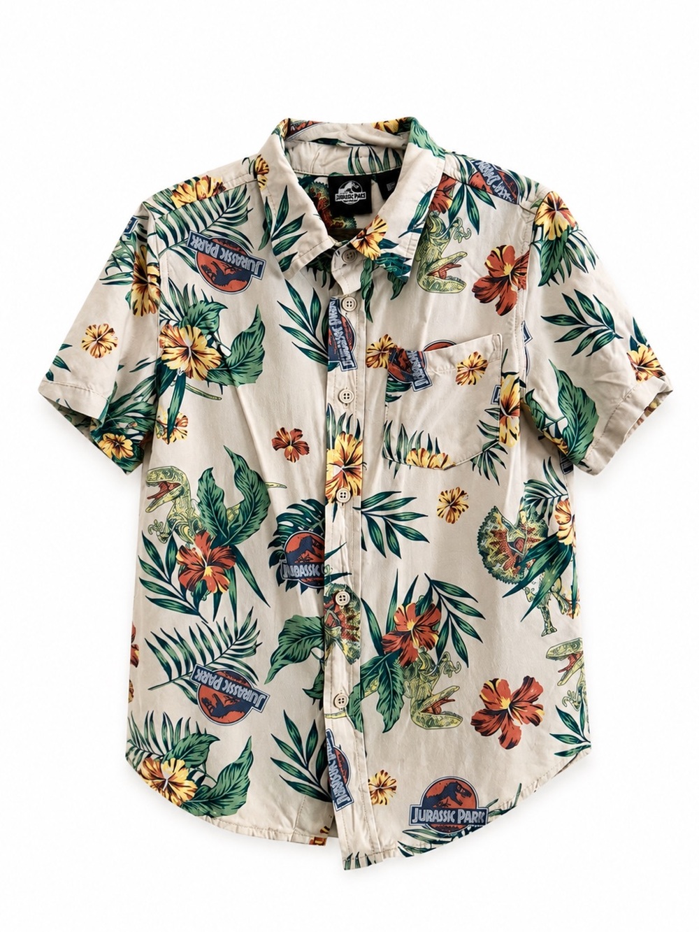 Jurassic Park 🦖 Hawaiian Style Shirt Size YS ☄️